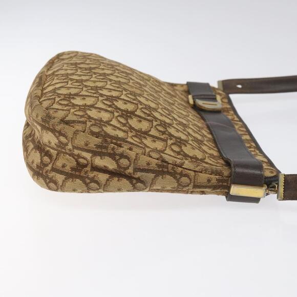 DIOR Trotter Canvas Shoulder Bag Brown Gold - Picture 4 of 12